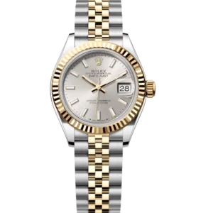 Rolex Lady-Datejust 28 Oyster Perpetual Oystersteel and yellow gold silver dial Jubilee band Reference 279173