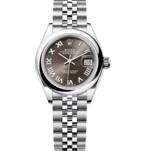 Rolex Lady-Datejust 28 Oyster Perpetual Oystersteel dark grey dial Jubilee band Reference 279160