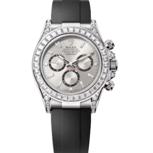 Rolex Cosmograph Daytona 40 Oyster Perpetual 18 ct white gold steel, diamond-set dial Oysterflex band Reference 126539TBR