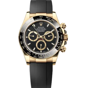 Rolex Cosmograph Daytona 40 Oyster Perpetual 18 ct yellow gold black dial Oysterflex band Reference 126518LN