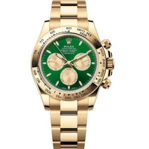 Rolex Cosmograph Daytona 40 Oyster Perpetual 18 ct yellow gold bright green and golden dial Oyster band Reference 126508