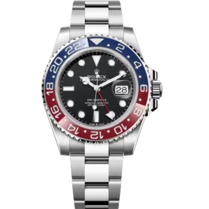 Rolex GMT-Master II "Pepsi" Oystersteel black dial Oyster band Reference 126710BLRO