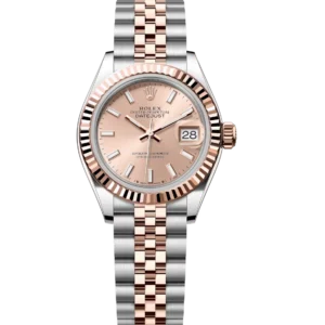 Rolex Lady-Datejust 28 Oyster Perpetual Oystersteel and Everose gold rosé-colour dial Jubilee band Reference 279171
