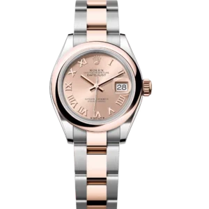 Rolex Lady-Datejust 28 Oyster Perpetual Oystersteel and Everose gold rosé-colour dial Oyster band Reference 279161