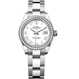 Rolex Lady-Datejust 28 Oyster Perpetual Oystersteel and white gold white dial Oyster band Reference 279384RBR