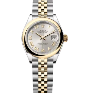 Rolex Lady-Datejust 28 Oyster Perpetual Oystersteel and yellow gold silver dial Jubilee band Reference 279163