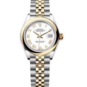 Rolex Lady-Datejust 28 Oyster Perpetual Oystersteel and yellow gold white dial Jubilee band Reference 279163