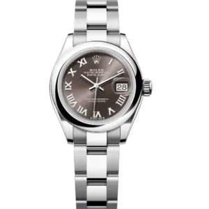 Rolex Lady-Datejust 28 Oyster Perpetual Oystersteel dark grey dial Oyster band Reference 279160