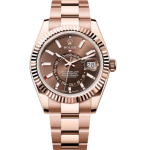Rolex Sky-Dweller 42 Oyster Perpetual 18 ct Everose gold chocolate dial Oyster band Reference 336935
