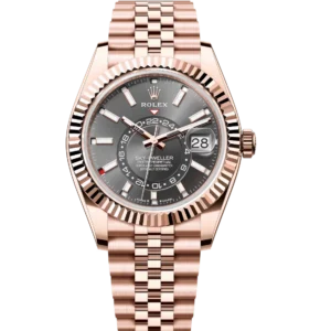 Rolex Sky-Dweller 42 Oyster Perpetual 18 ct Everose gold slate dial Jubilee band Reference 336935