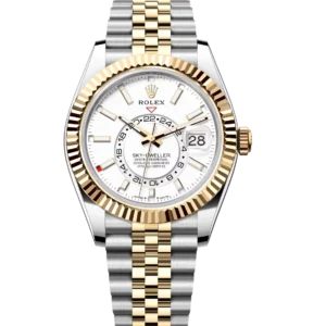 Rolex Sky-Dweller 42 Oyster Perpetual Oystersteel and yellow gold intense white dial Jubilee band Reference 336933