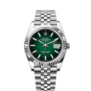 Rolex Datejust 41 Oyster Perpetual Oystersteel and white gold green ombre dial Jubilee band Reference 126334